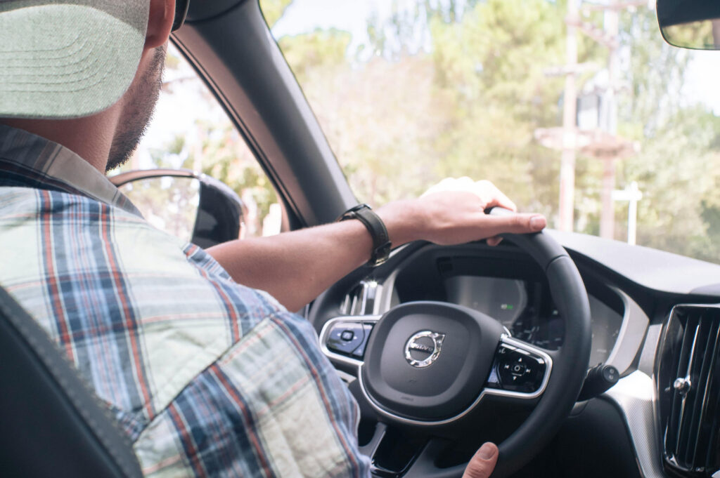 Guy driving a car 